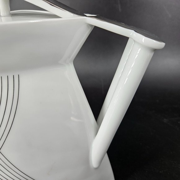 Vintage Atelier JM Lasov Delta Pyramid Czech Tea Coffee Pot Jug Carafe Lid 7.50" - Picture 5 of 15